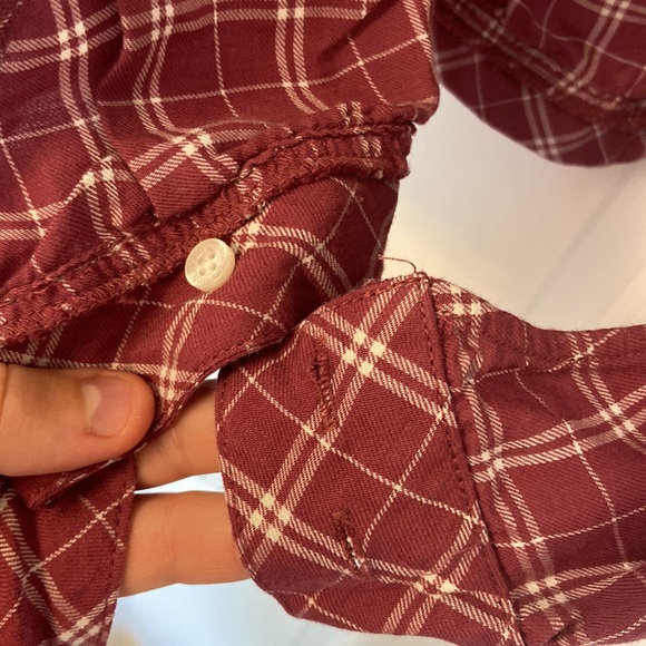 Abercrombie Cropped Plaid Wrap Top (Large) - Picture 6 of 6